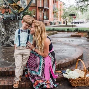 Eliza J Geometric Print Maxi